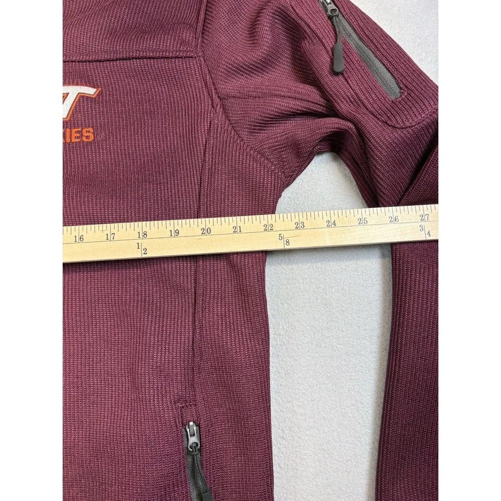 Colosseum VT Virginia Tech Hokies 1/4 Zip Pullover Jacket Men's Large Maroon